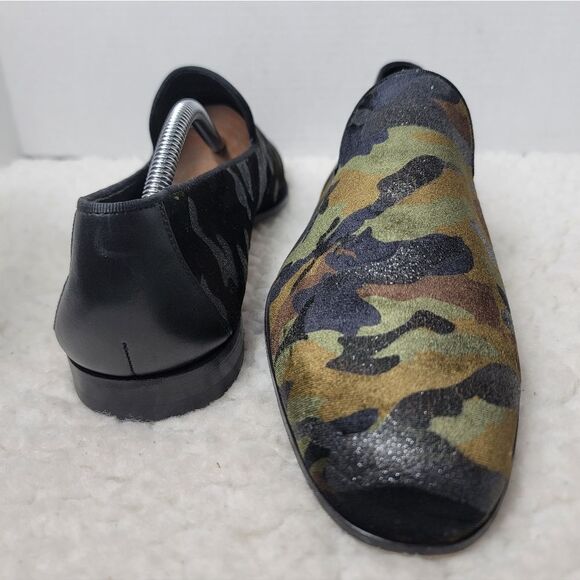 Magnanni Jareth Slip On Loafers 10.5 Men\'s  Green Camo Suede Dress Shoes Spain. main image 8